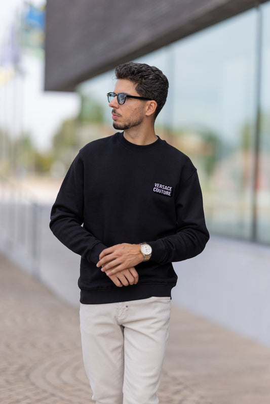Camisola Preta Versace Jeans Couture FW25