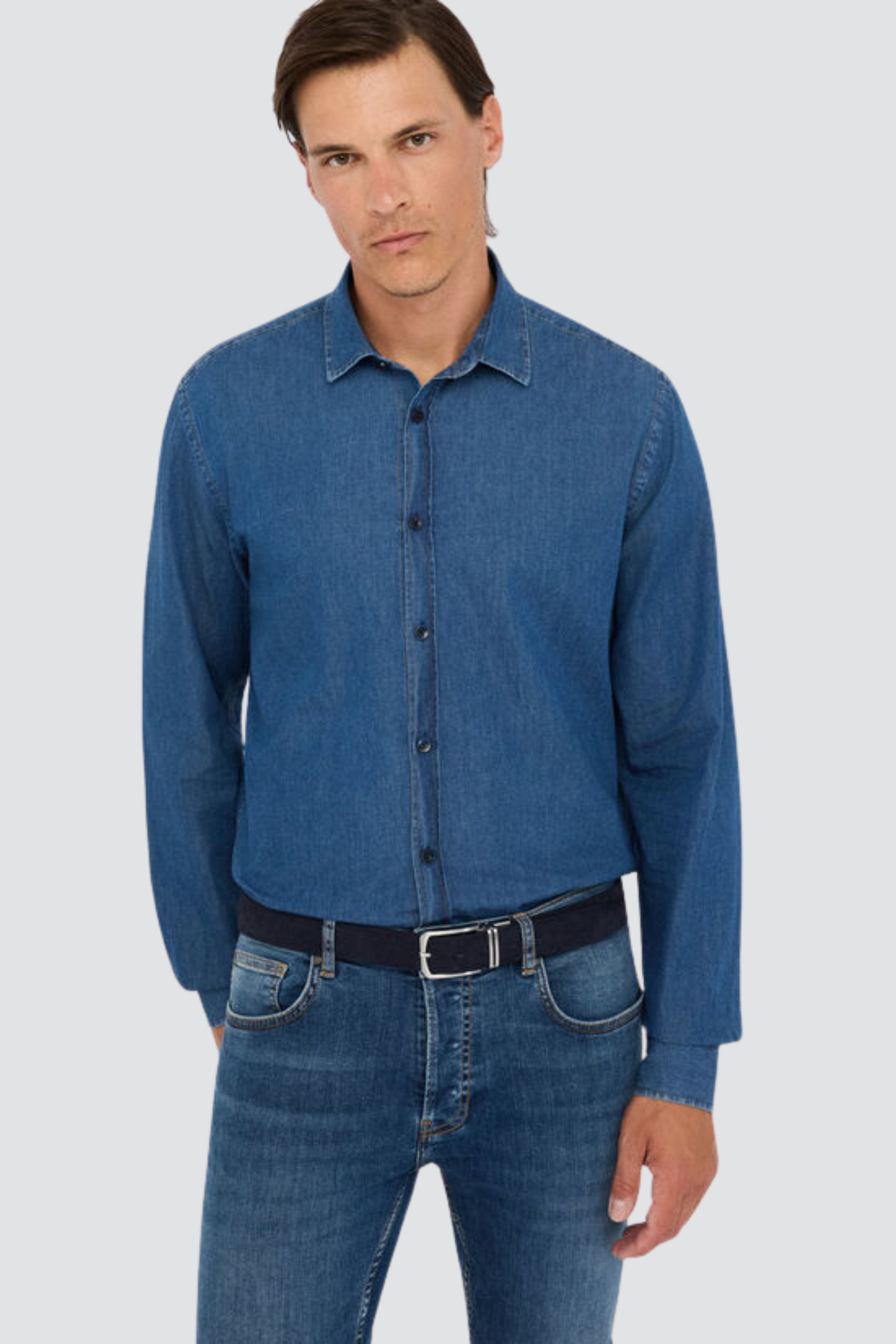 Cinto Reversivel em Pele Azul e Cinzento Liu Jo FW25