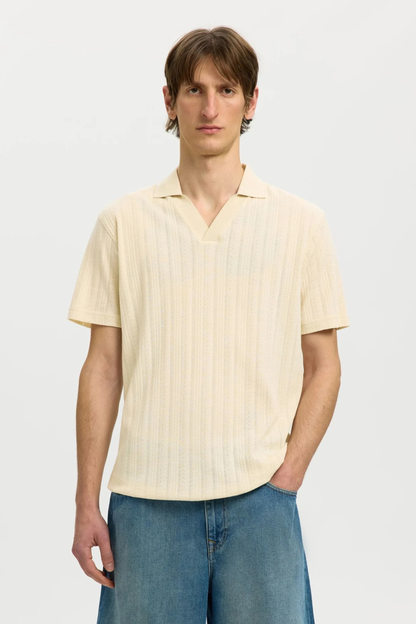 Polo Bege de Malha Selected