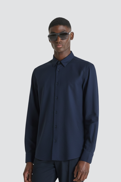 Camisa de Linho Azul Antony Morato