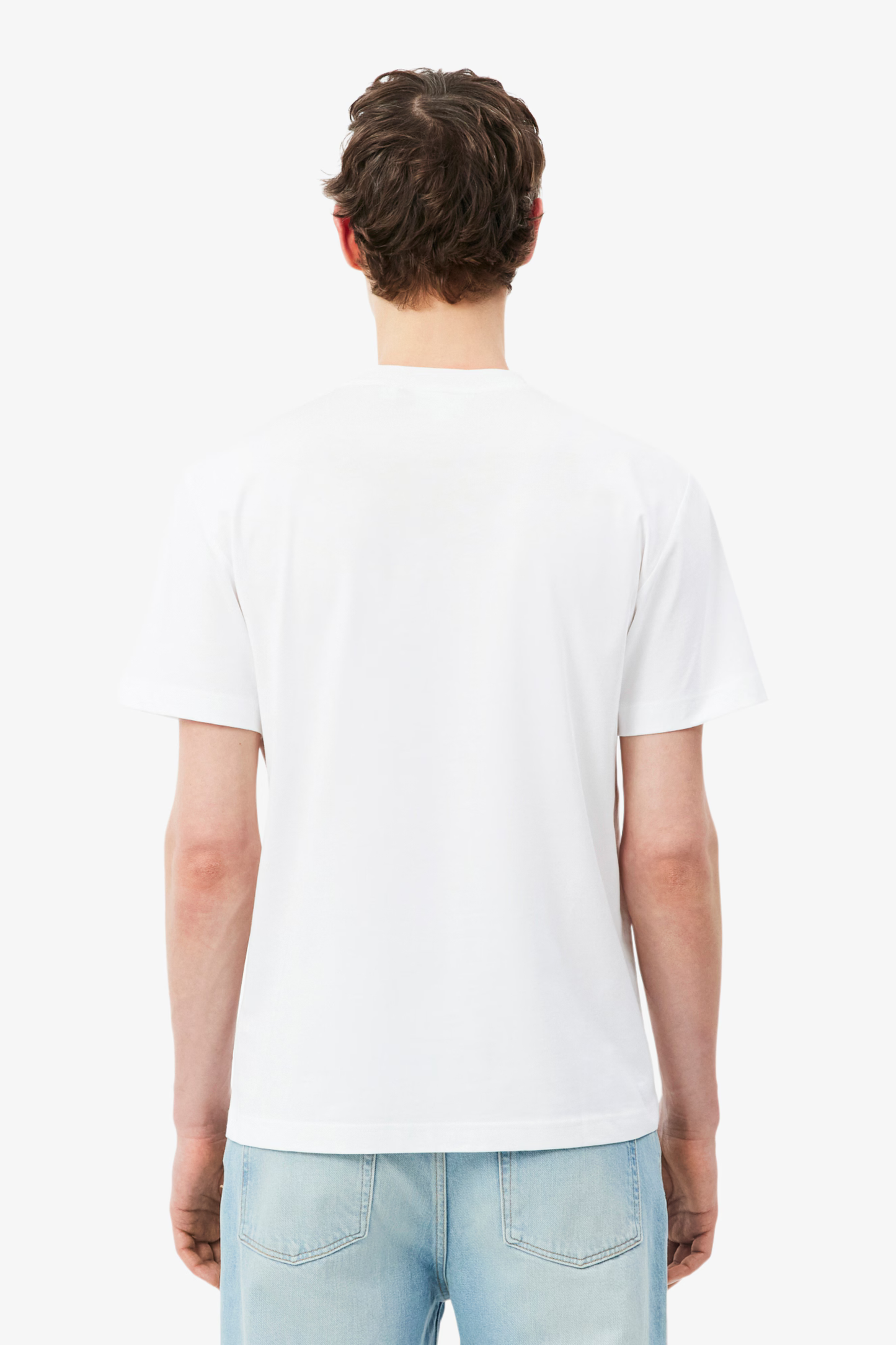 T-shirt Branca com Estampa Azul