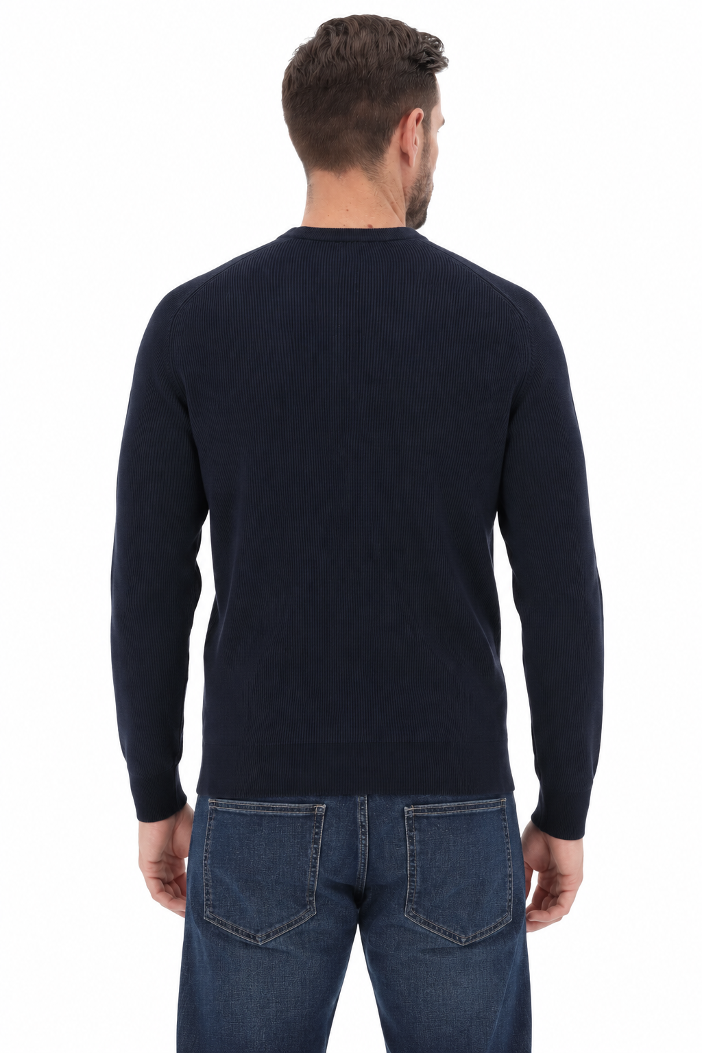 Camisola de Malha Canelada Gianni Lupo Azul Gianni Lupo