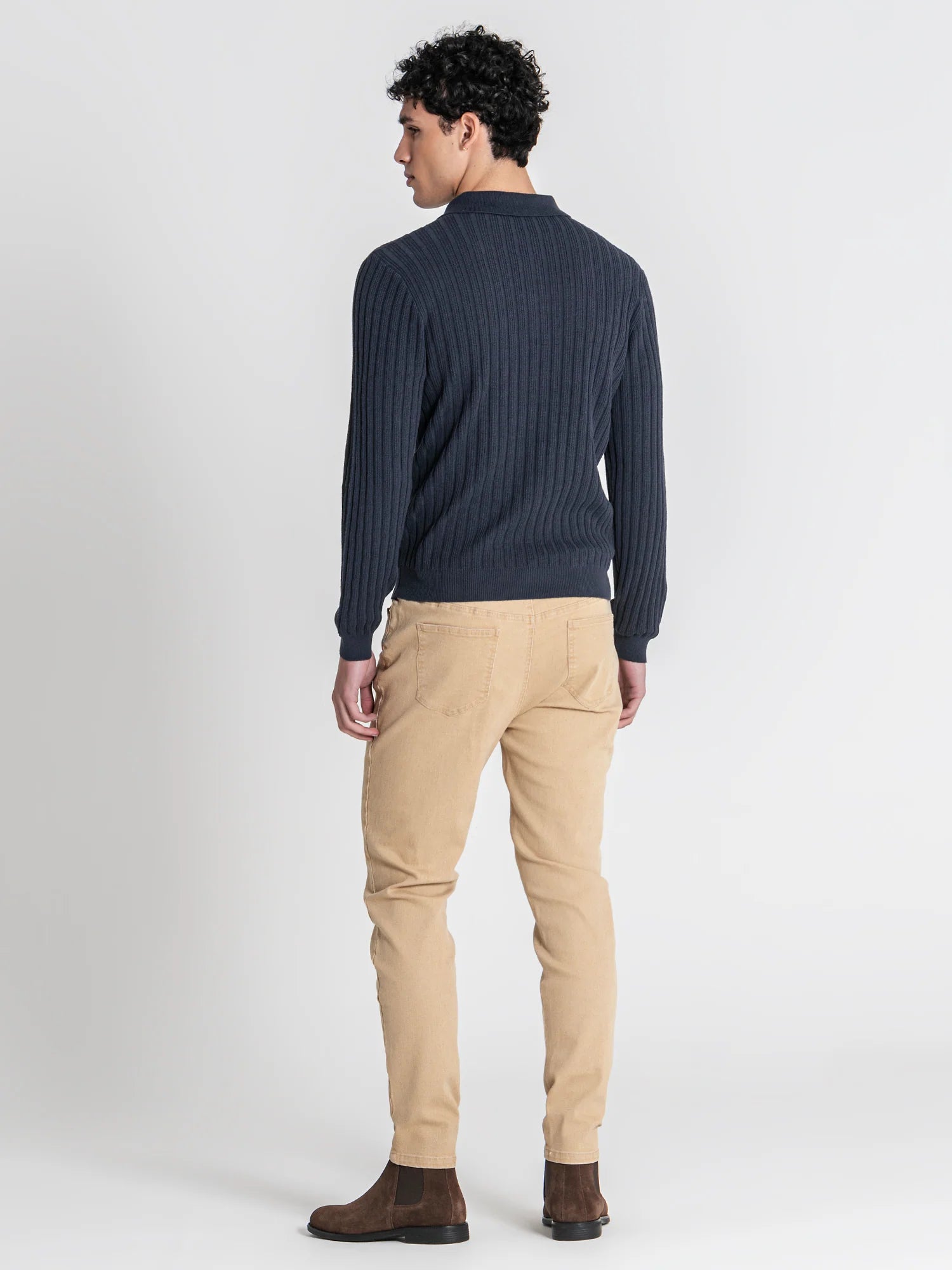 Polo Azul de Malha Texturada Gianni Kavanagh