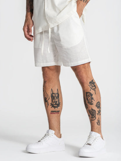 Conjunto de Linho Branco - Camisa e Calção Gianni Kavanagh