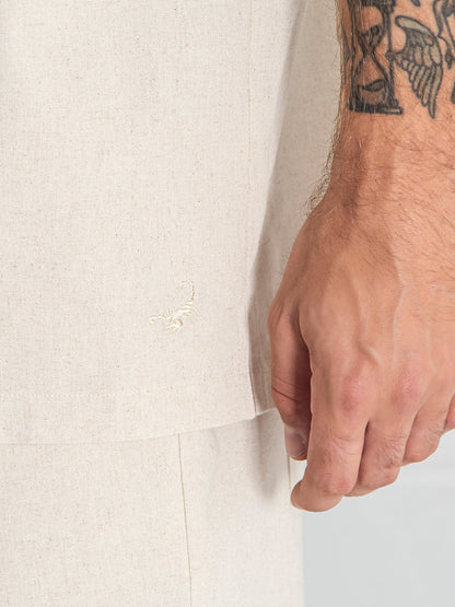 Camisa Bege Linho Gianni Kavanagh  SS25 Gianni Kavanagh