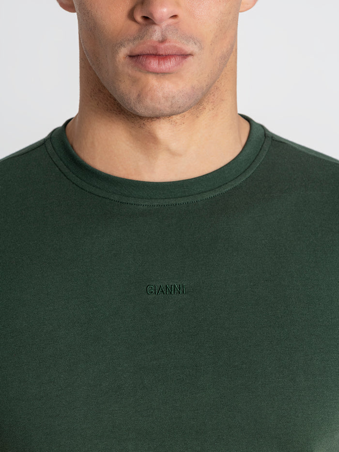 T-shirt Verde com Logo Bordado Gianni Kavanagh Gianni Kavanagh