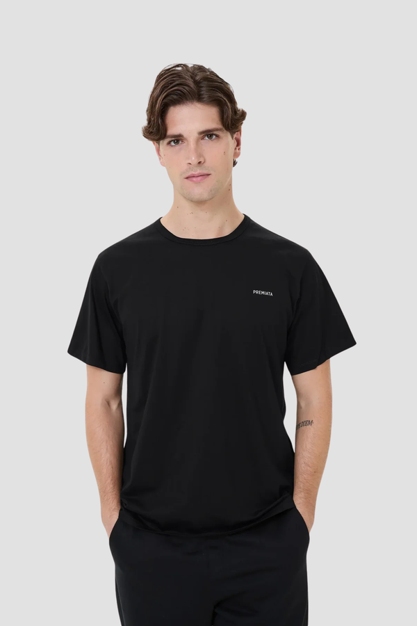 T-shirt Preta com Logótipo