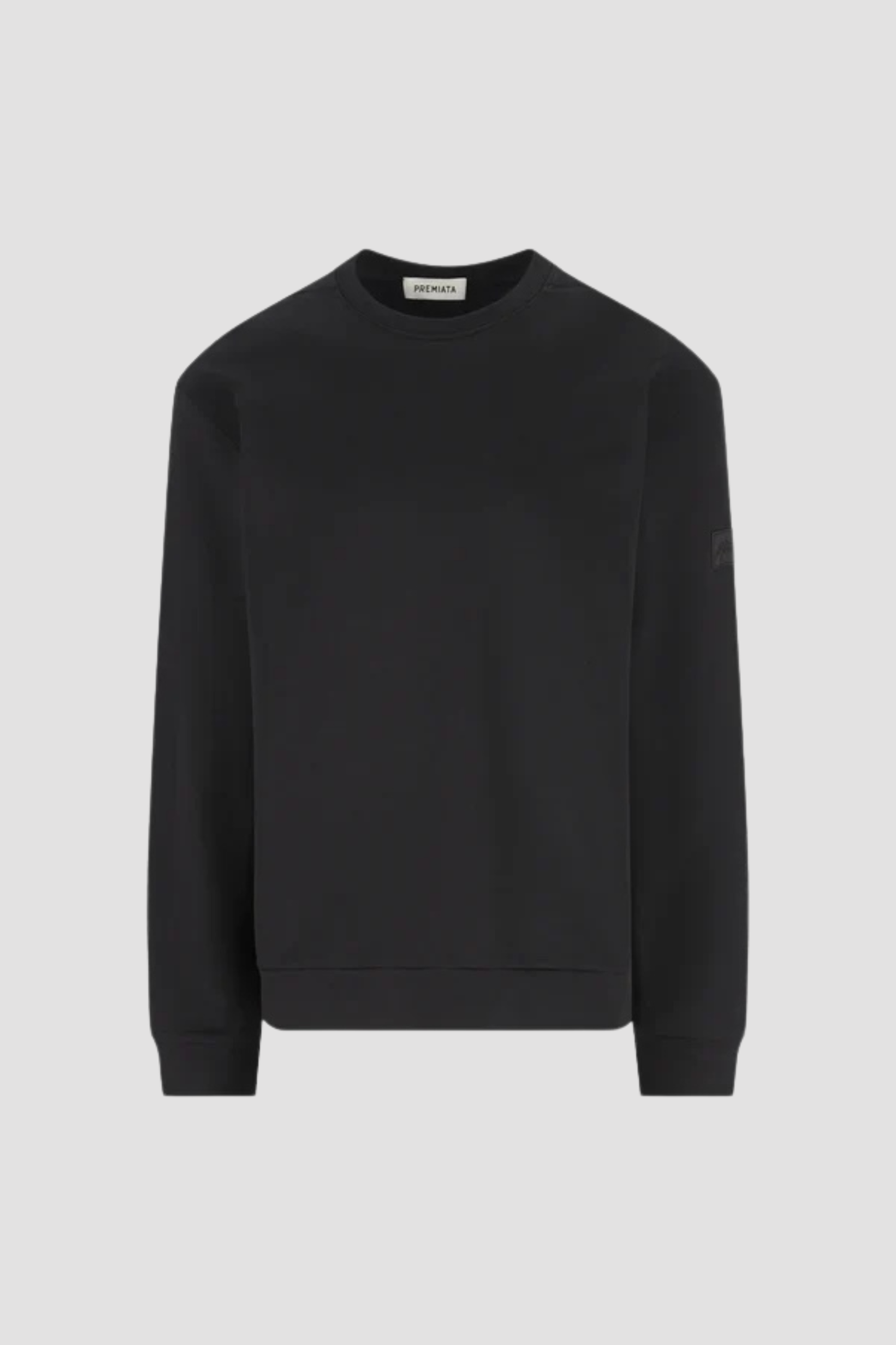 Sweatshirt Preta com Detalhe Lateral