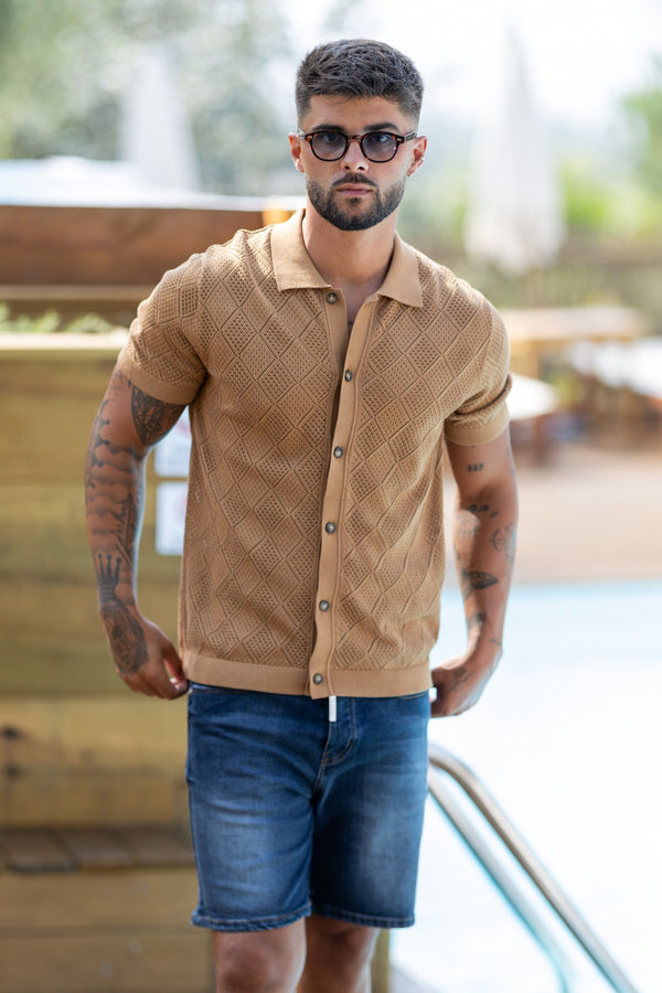 Camisa Selected Camel