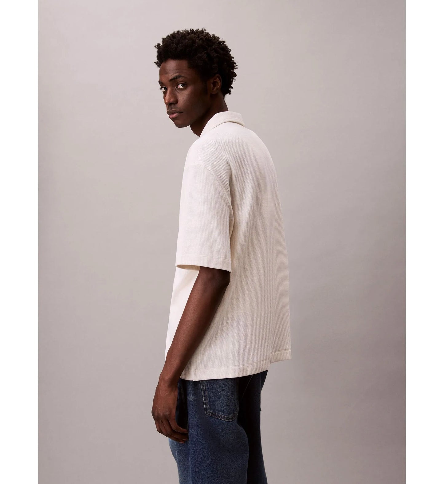 Camisa Creme Calvin Klein SS26