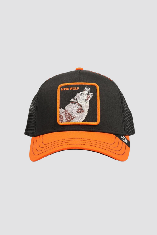 Chapéu Lone Wolf Preto e Laranja Goorin Bros FW25