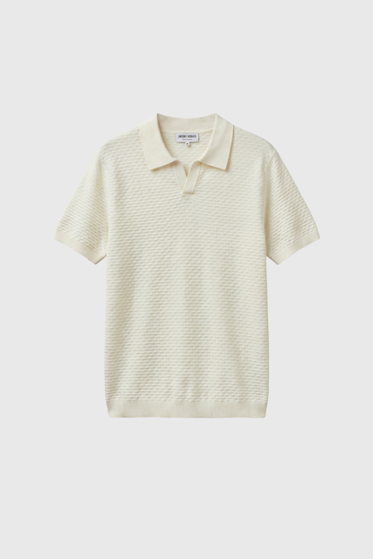 Polo de Malha Regular Fit Creme Antony Morato