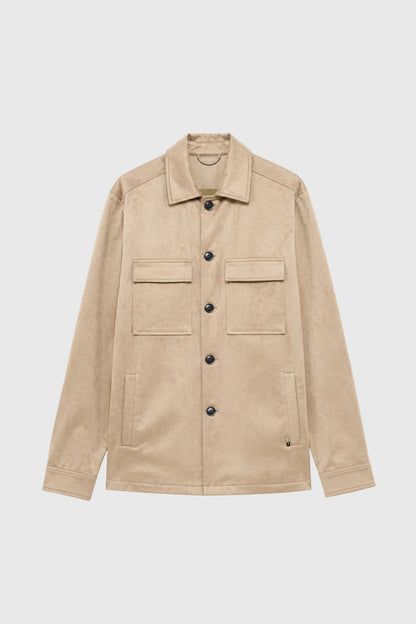 Sobrecamisa Bege efeito Camurça Gianni Lupo