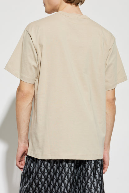 T-shirt Bege com Logótipo Versace Jeans Couture
