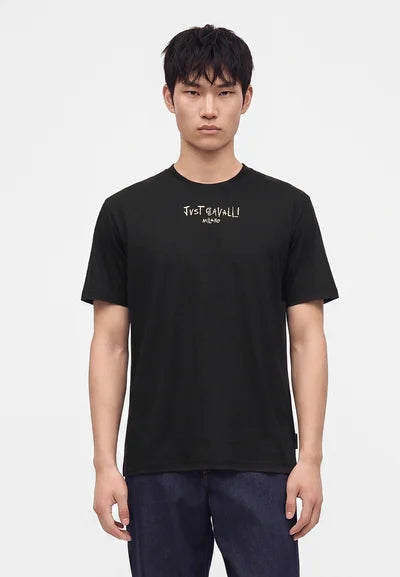 T-shirt Com Logotipo Just Cavalli Preta Just Cavalli