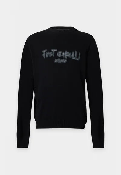 Camisola de Malha com Logotipo Just Cavalli Preto Just Cavalli