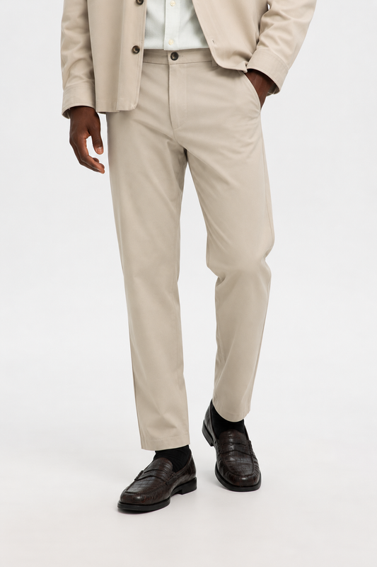 Calças Slim-Fit Selected Beges Selected