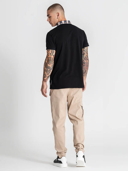 Polo Preto Gola Padrão Gianni Kavanagh