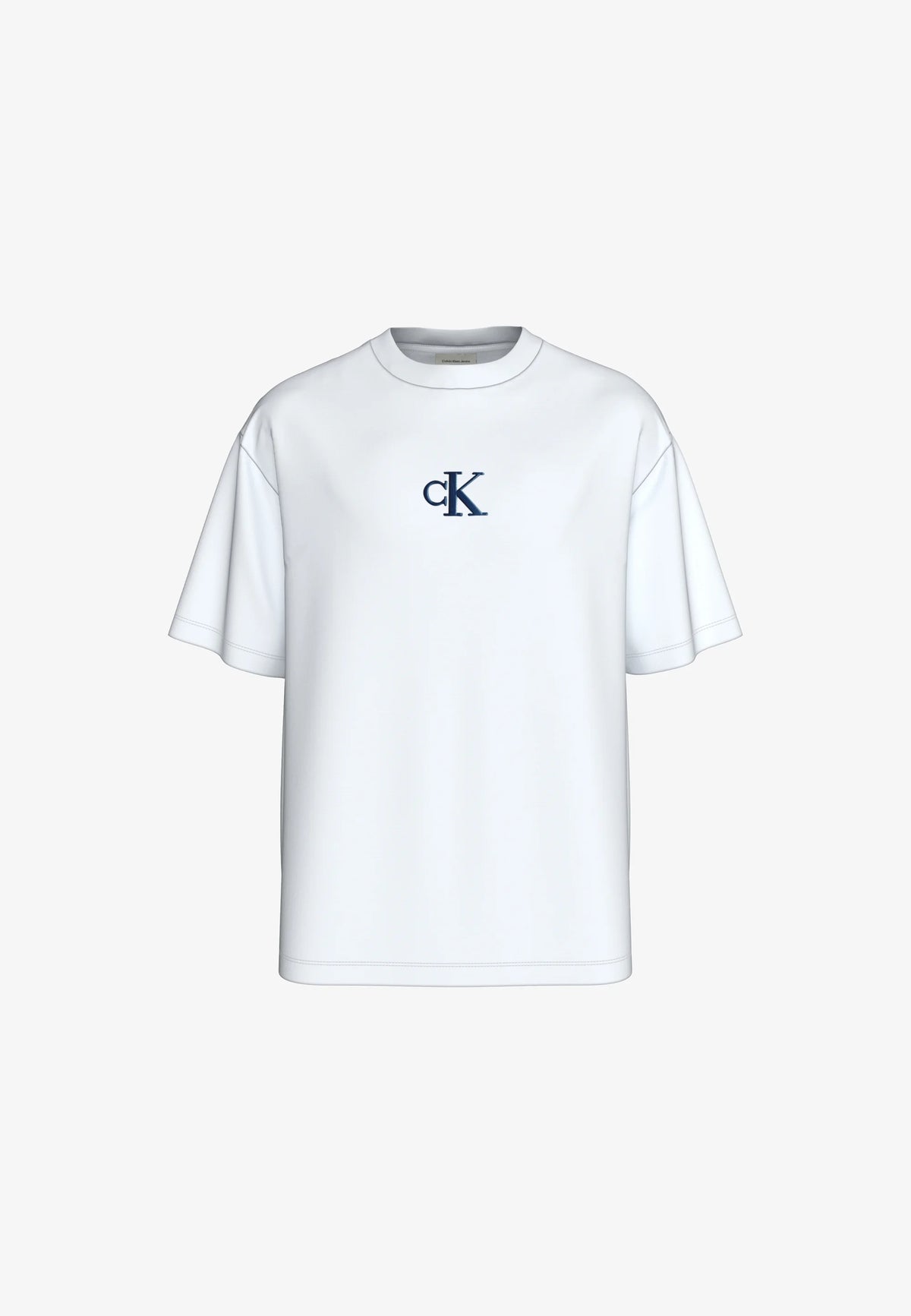 T-Shirt Esatampada com Logo Calvin Klein Branca Calvin Klein