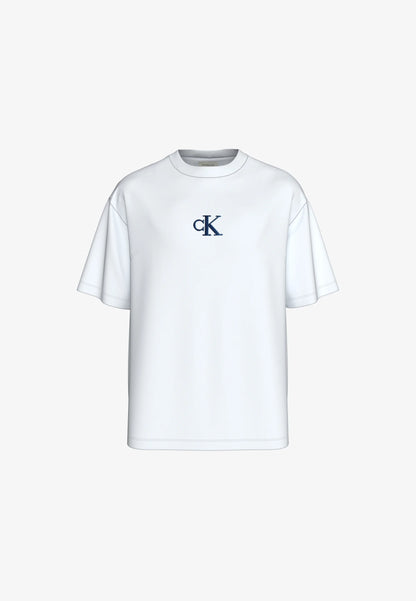 T-Shirt Esatampada com Logo Calvin Klein Branca Calvin Klein