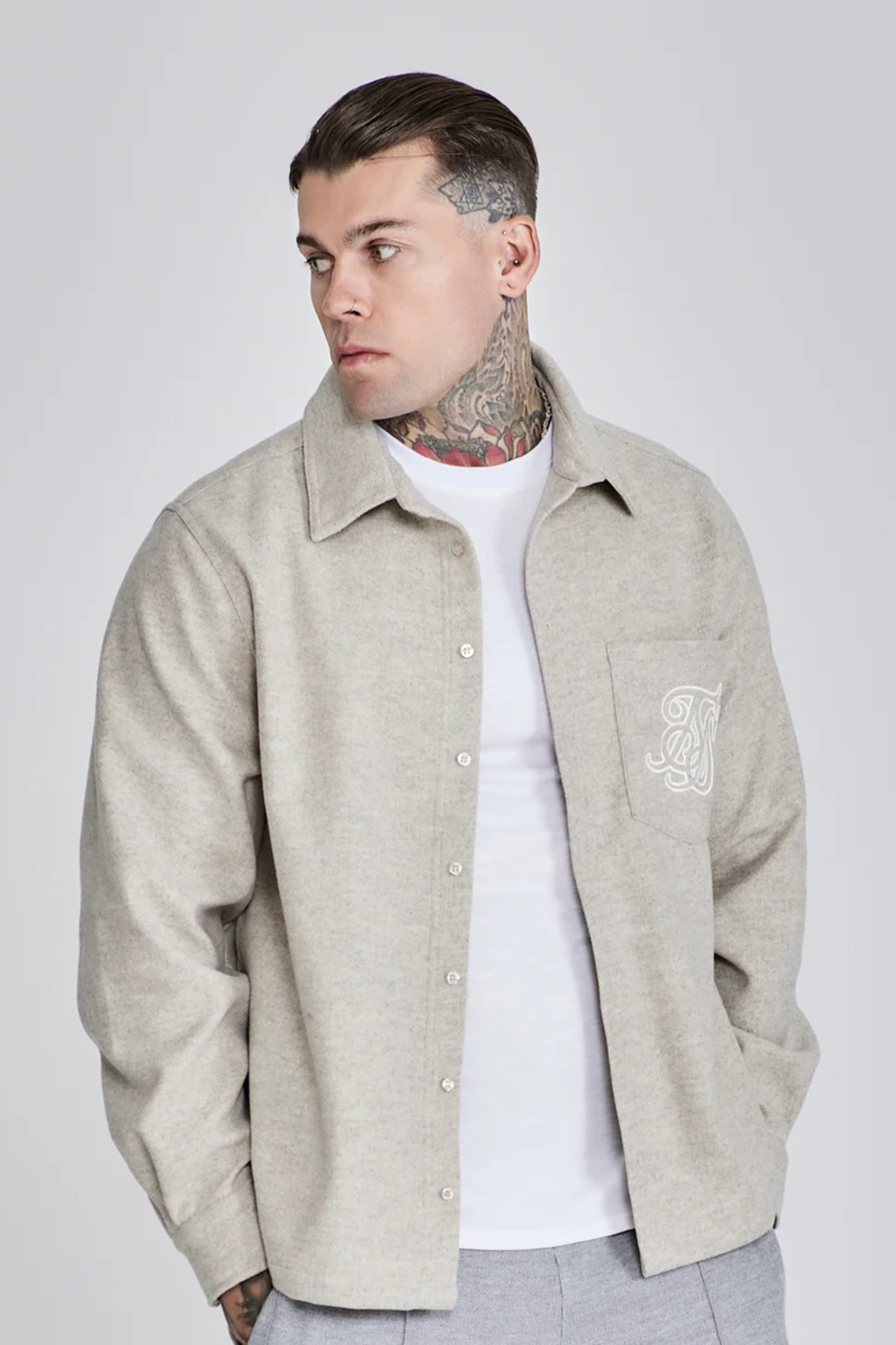 Camisa Bege SikSilk FW25 SikSilk