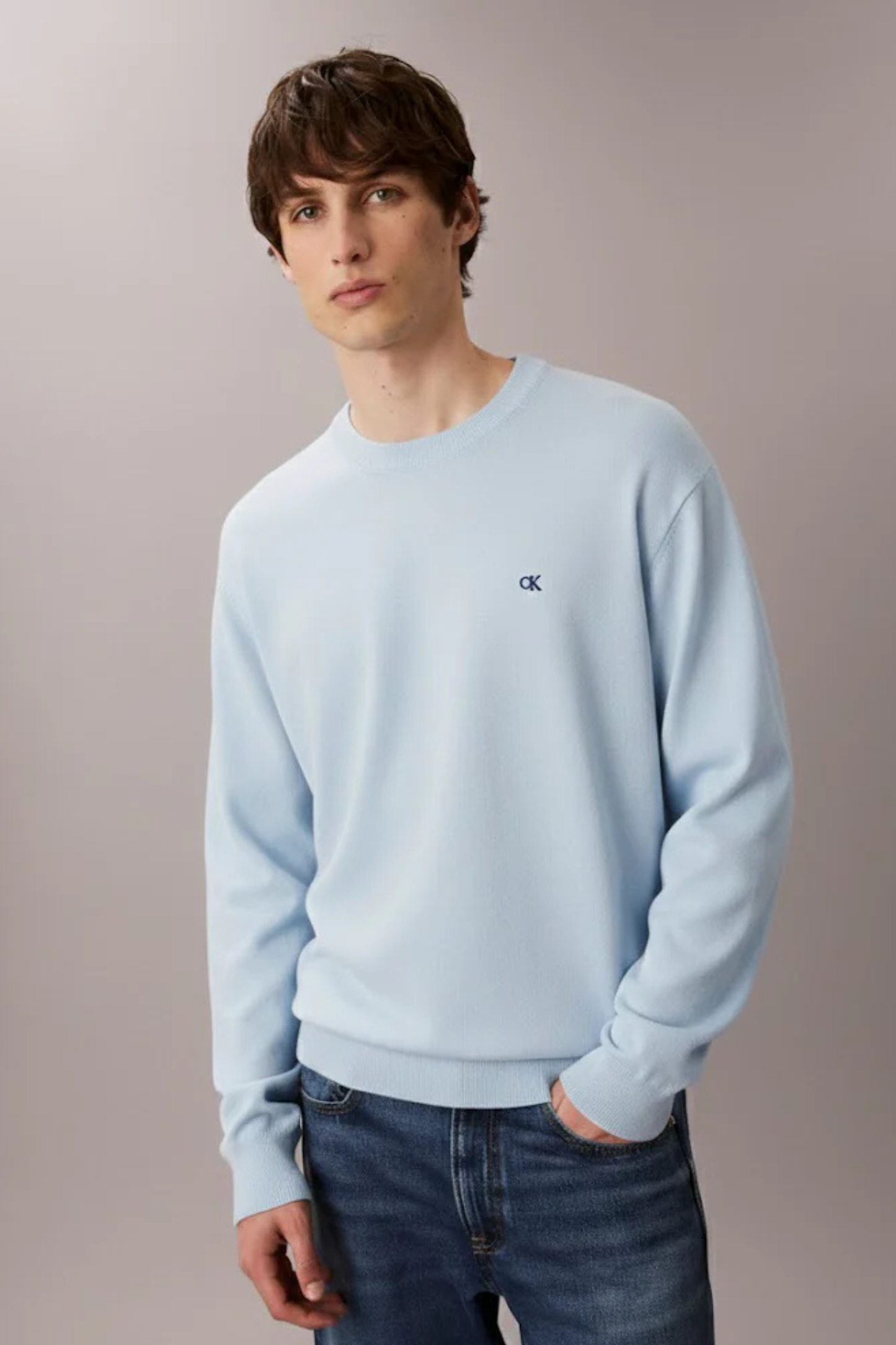 Camisola De Malha Azul Calvin Klein SS26