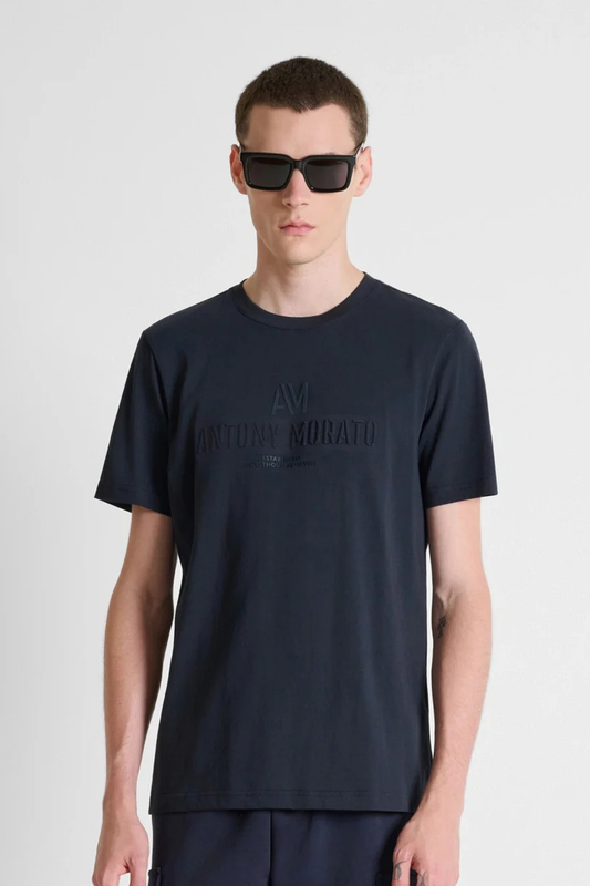 T-shirt com Alto Relevo Antony Morato Azul Antony Morato