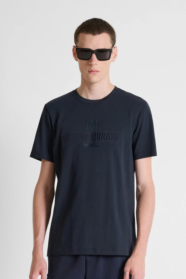 T-shirt com Alto Relevo Antony Morato Azul