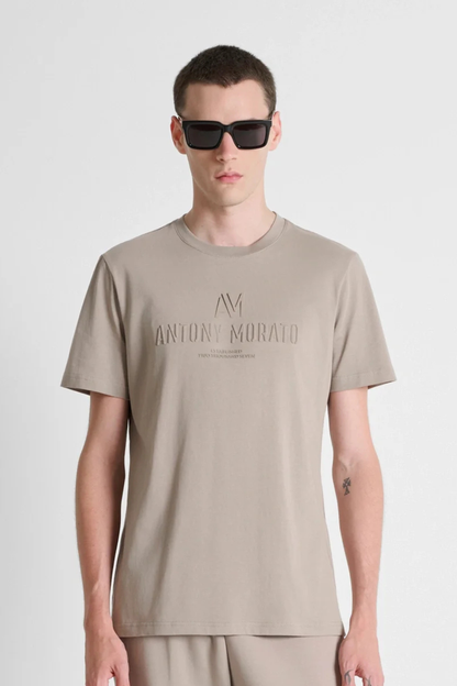 T-shirt com Alto Relevo Antony Morato Bege Antony Morato