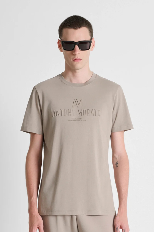 T-shirt com Alto Relevo Antony Morato Bege Antony Morato