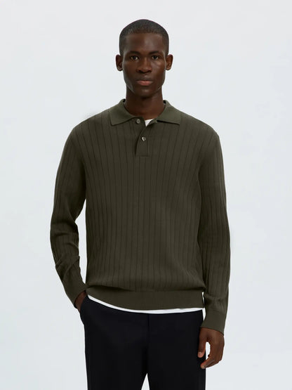 Polo de Malha Selected Verde Selected