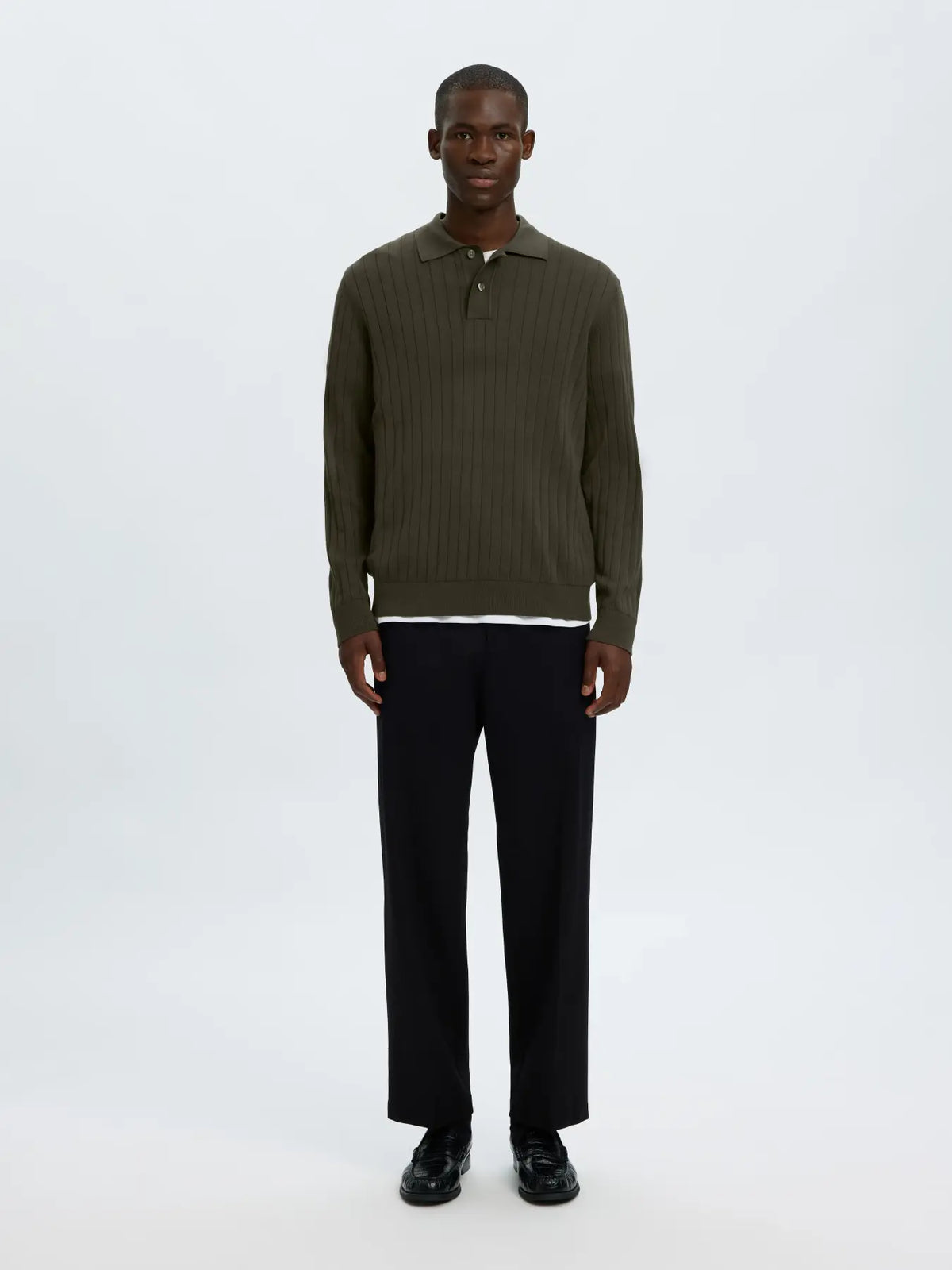 Polo de Malha Selected Verde Selected