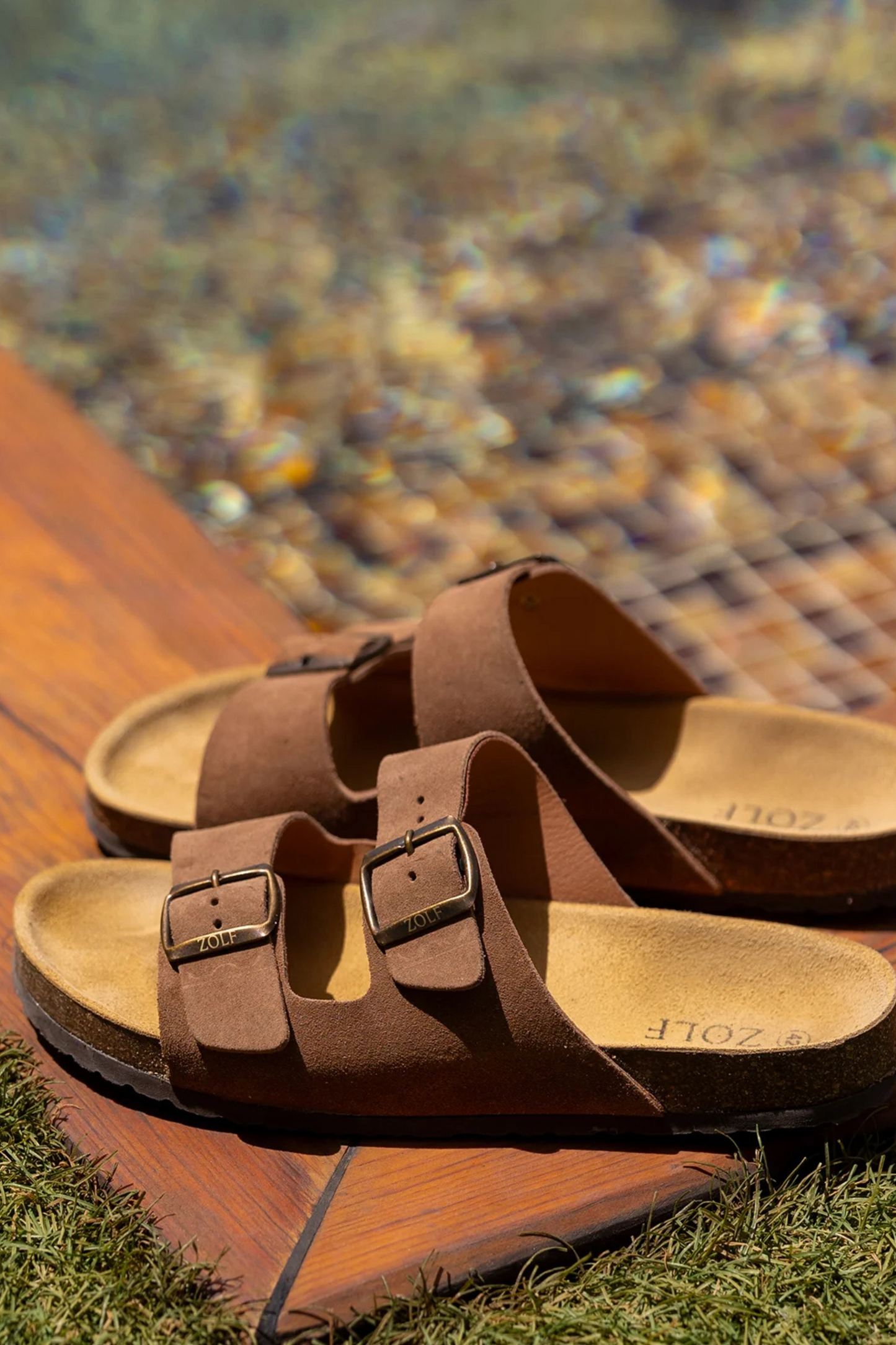 Chinelos Zolf Dupla Fivela Camel SS-24