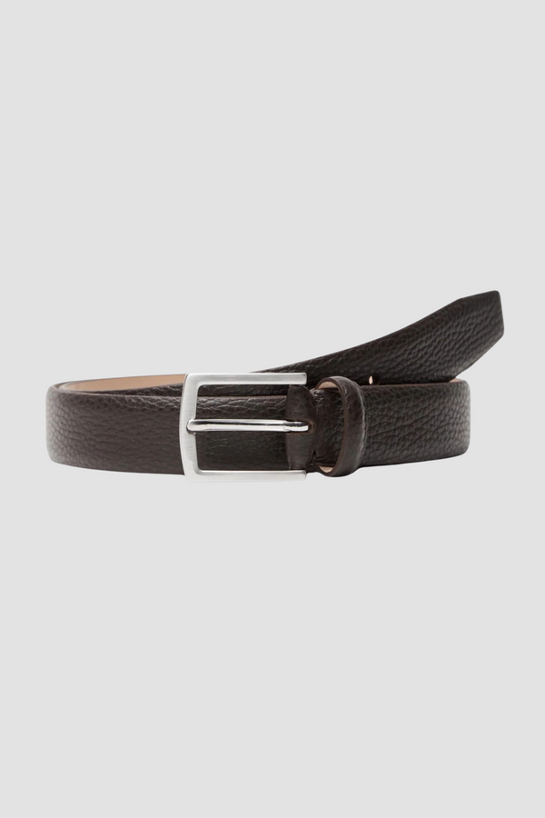 Cinto Castanho de Pele Selected SS26