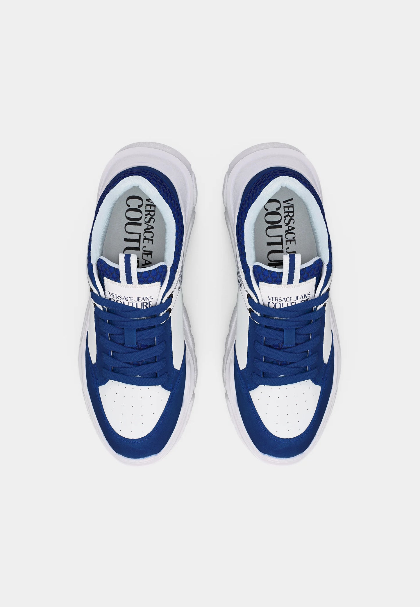 Sapatilhas Brancas e Azuis Versace Jeans Couture SS26