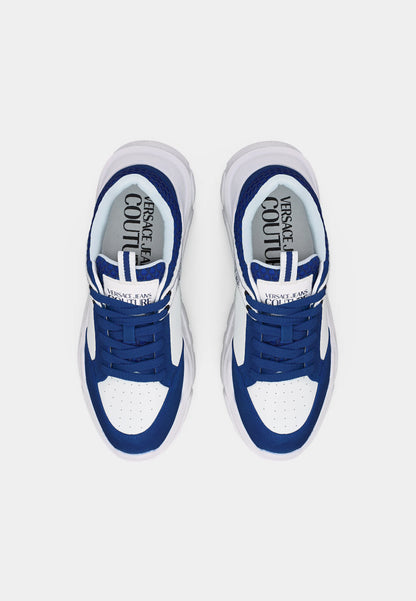 Sapatilhas Brancas e Azuis Speedtrack Versace Jeans Couture