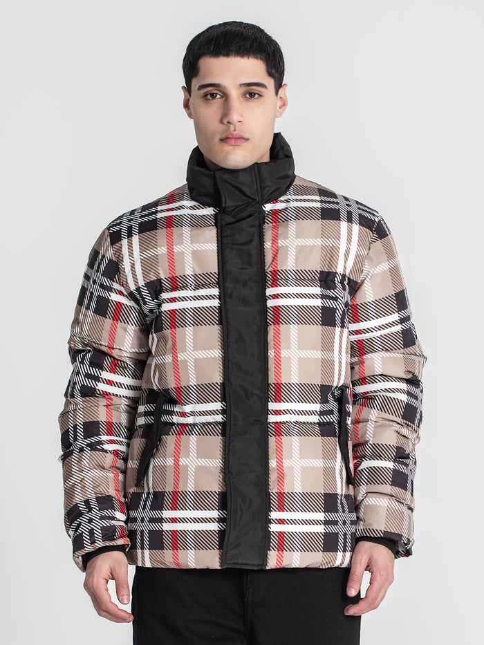 Casaco Padrão Bege e Preto Gianni Kavanagh FW25