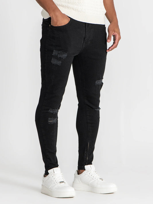 Calças de Ganga Preta Gianni Kavanagh SS25