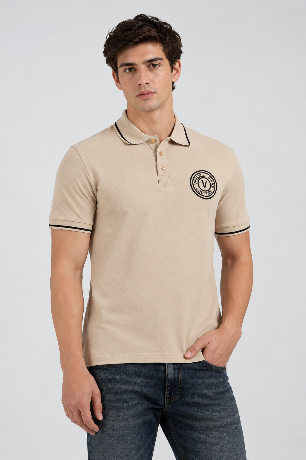 Polo Versace Jeans Couture Bege Versace Jeans Couture