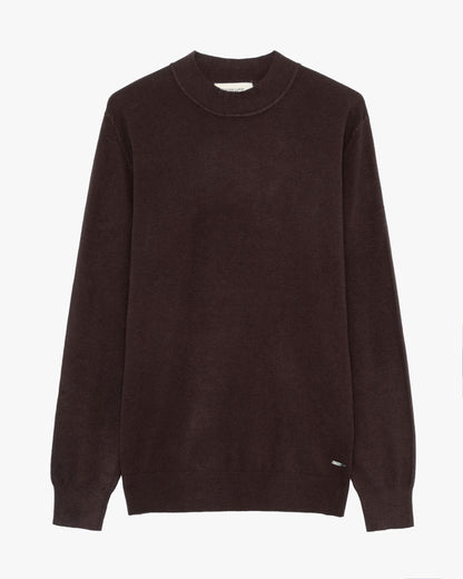 Camisola de Meia Gola Gianni Lupo de Malha Castanha Gianni Lupo