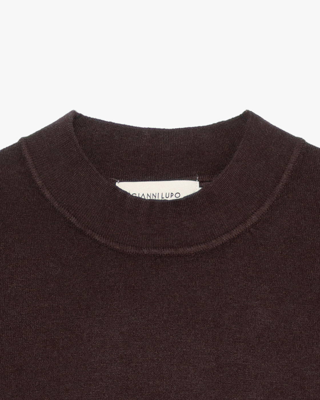 Camisola de Meia Gola Gianni Lupo de Malha Castanha Gianni Lupo