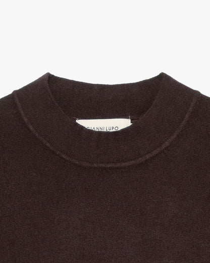 Camisola de Meia Gola Gianni Lupo de Malha Castanha Gianni Lupo