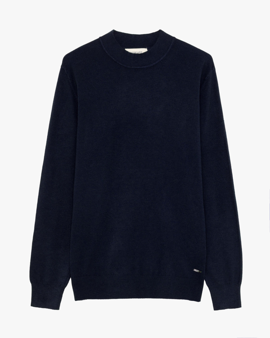 Camisola de Meia Gola Gianni Lupo de Malha Azul Gianni Lupo