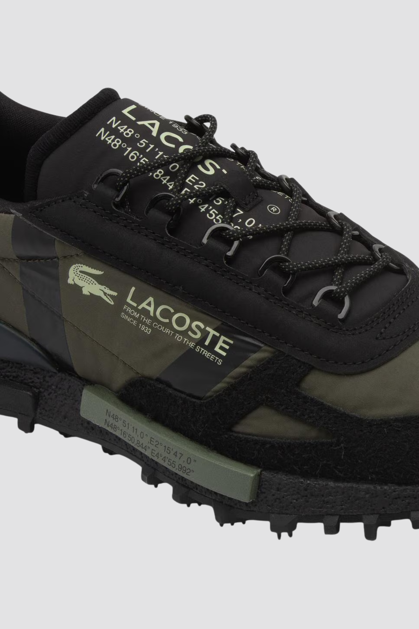 Sapatilhas Pretas e Verdes Lacoste FW25