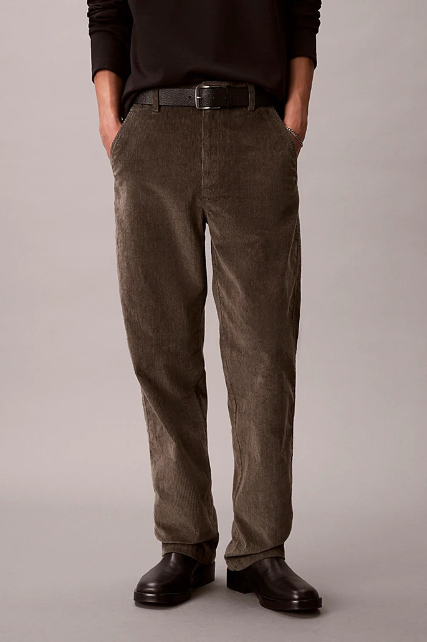 Calça de bombazina Verde Musgo Calvin Klein FW25