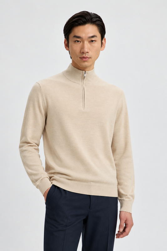 Camisola de Lã Merino Selected Bege Selected