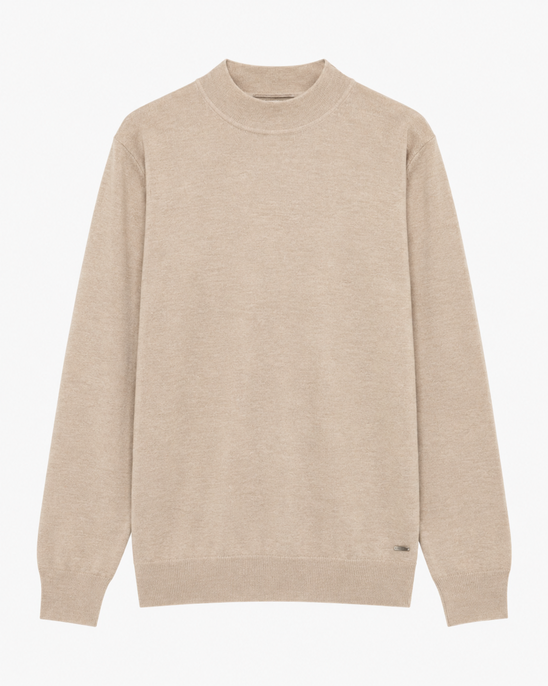 Camisola Slim de Meia Gola Gianni Lupo Bege Gianni Lupo