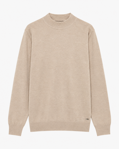 Camisola Slim de Meia Gola Gianni Lupo Bege Gianni Lupo