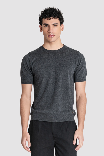 T-shirt de Malha Gianni Kavanagh Cinza Gianni Kavanagh