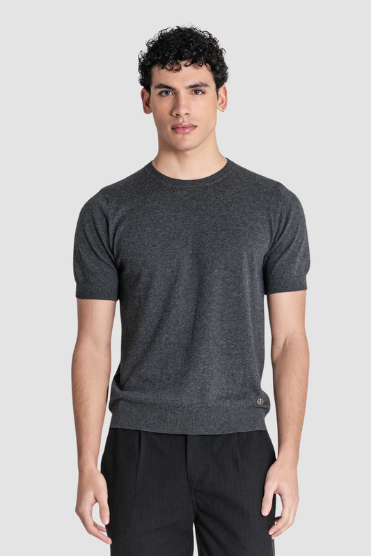 T-shirt de Malha Gianni Kavanagh Cinza Gianni Kavanagh